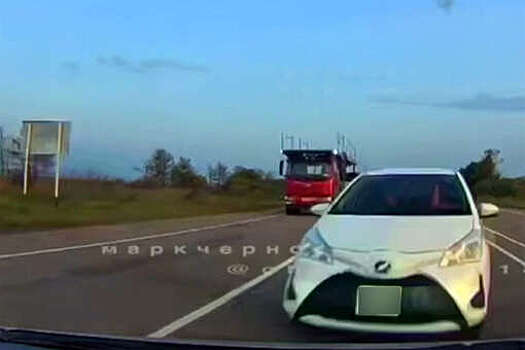 В Приморье на видео попало, как женщина кричала в момент жесткого ДТП с Toyota